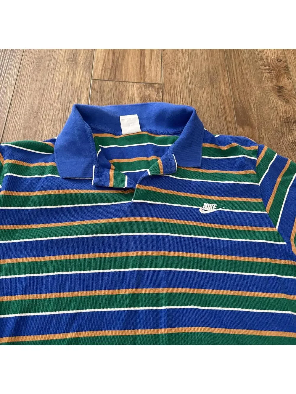 Nike Sportswear Club Striped Polo Shirt Mens XL Blue